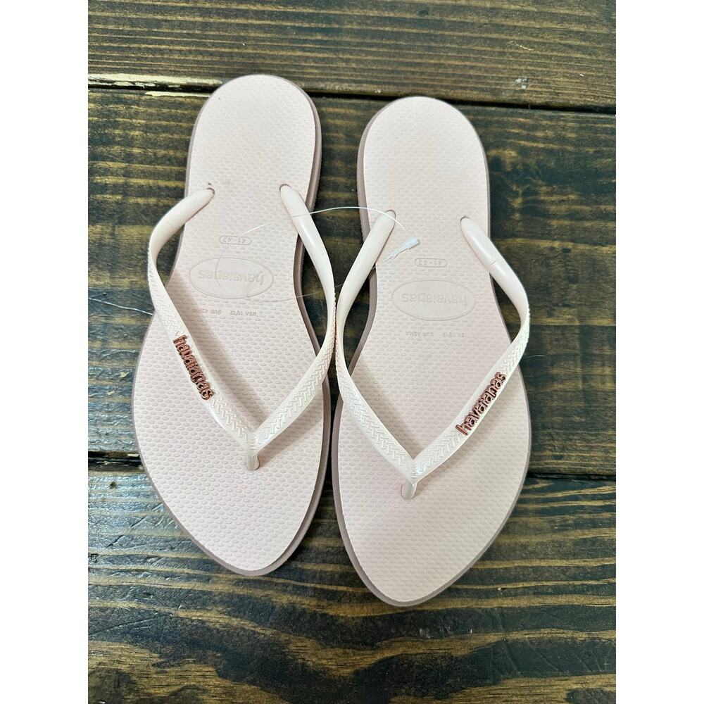 Havaianas Crocus Rose flip flops size 41-42 NWT